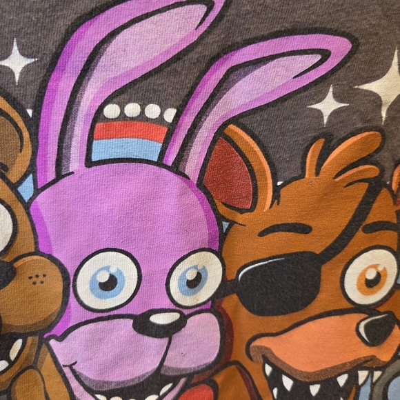 Five Nights at Freddy's FNAF Freddy Fazbear's Pizza Cartoon Graphic Shirt Large - Picture 6 of 11